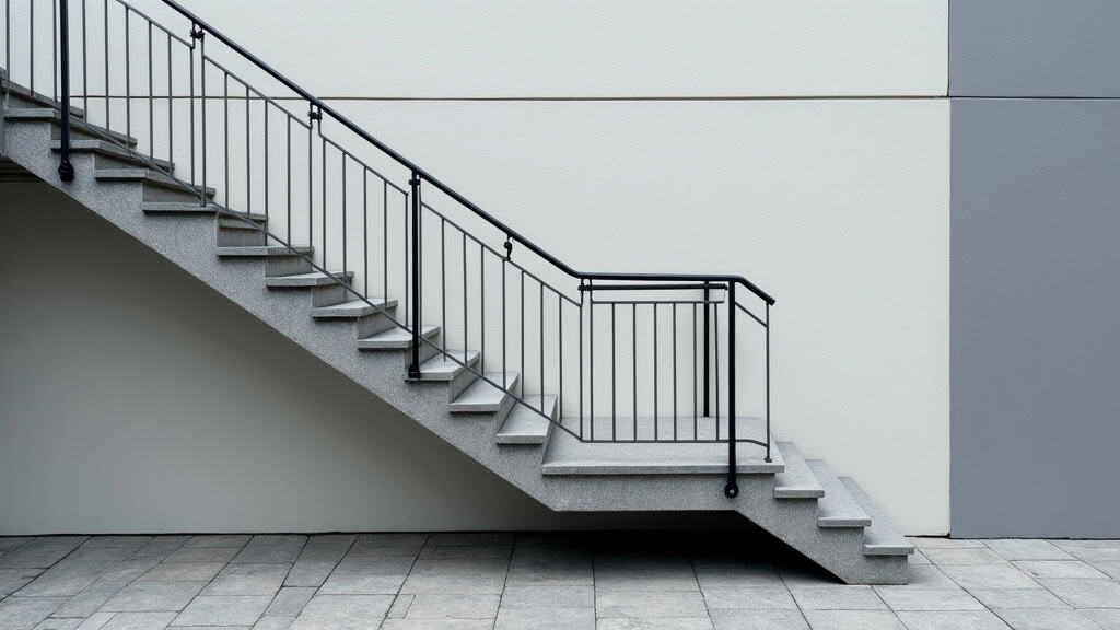 Monte-escalier tournant installé sur un escalier avec virage à Anse-Bertrand