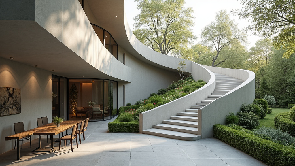 Monte-escalier tournant installé sur un escalier avec virage à Beaumont-en-Véron