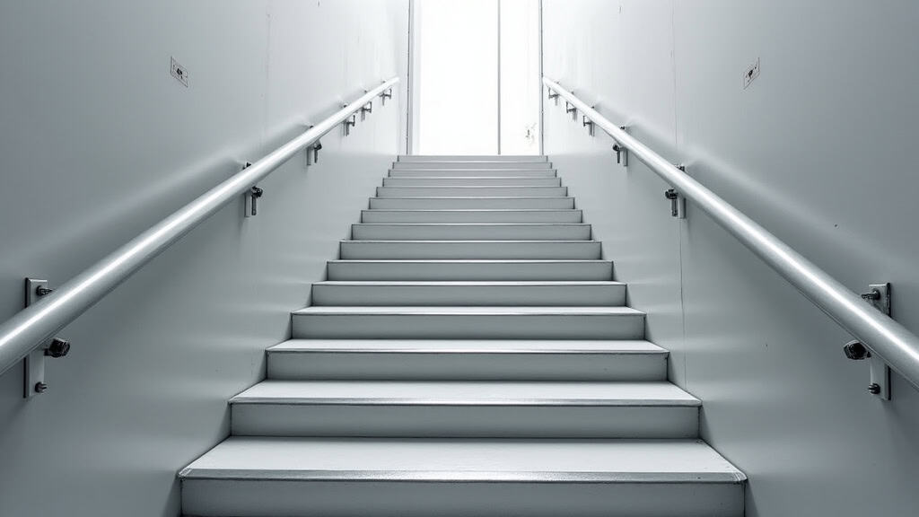 Monte escalier tournant installé sur un escalier avec virage à Bournezeau