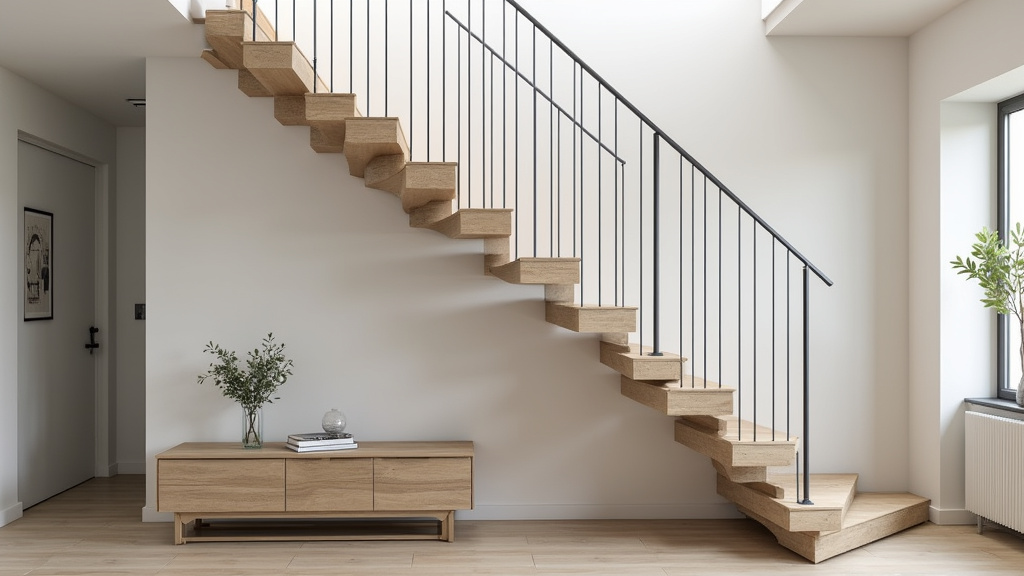 Monte-escalier tournant installé sur un escalier avec virage à Créhange