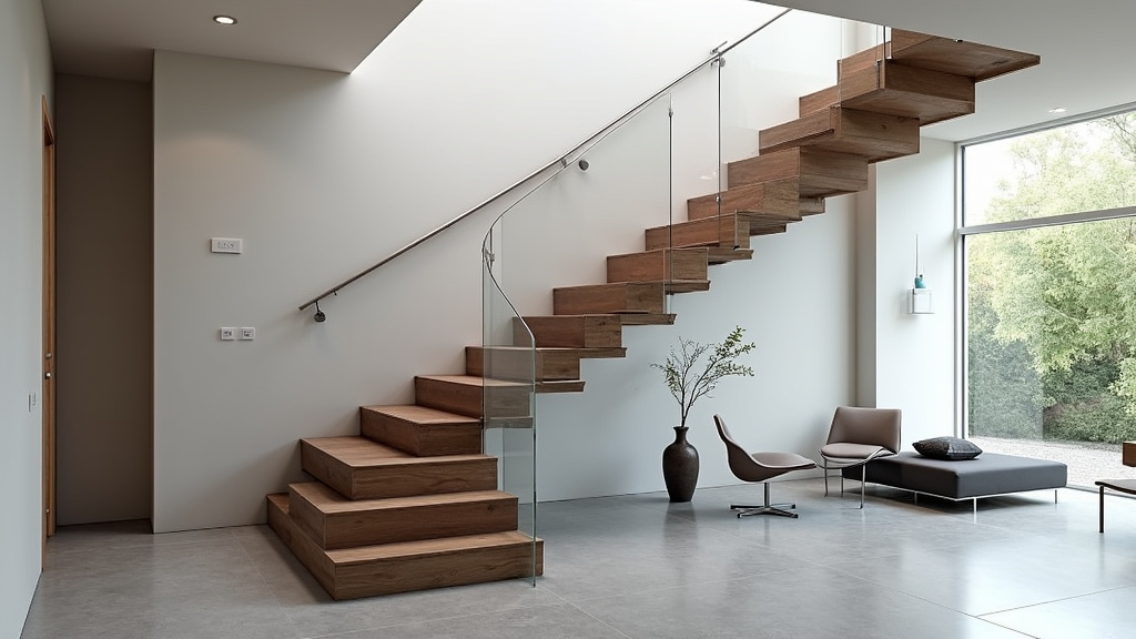 Monte-escalier tournant installé sur un escalier avec virage à Dreux