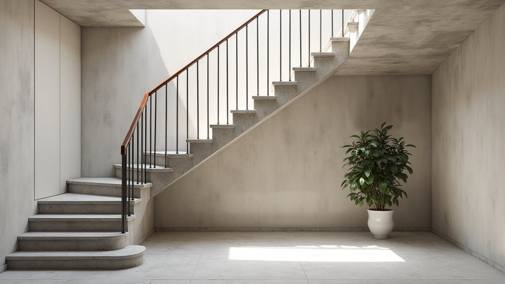 Monte-escalier tournant installé sur un escalier avec virage à Jaujac