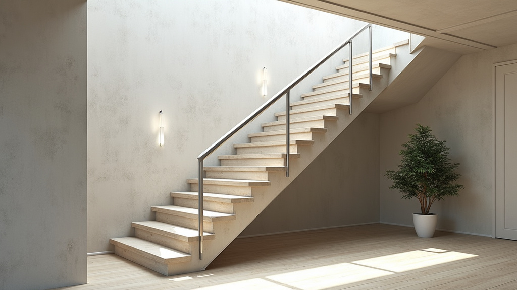 Monte-escalier tournant installé sur un escalier avec virage à L