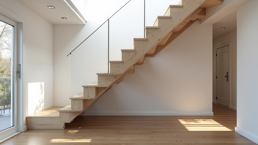Monte-escalier tournant installé sur un escalier avec virage dans une maison à Acy