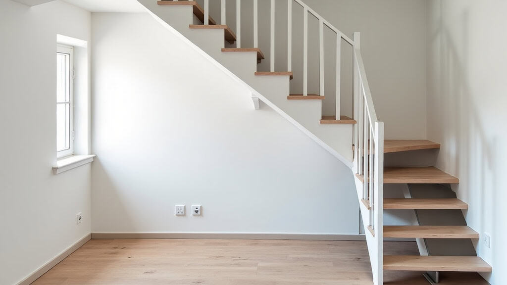 Monte-escalier tournant installé sur un escalier avec virage dans une maison à Sermaises