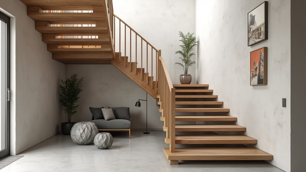 Monte-escalier tournant installé sur un escalier breton à Landéhen
