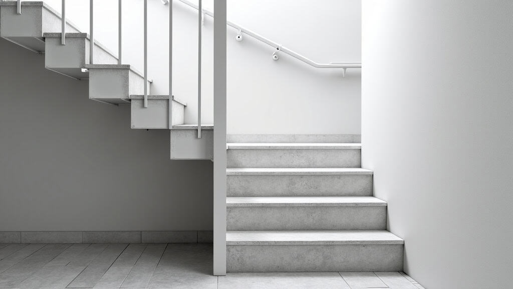 Monte-escalier tournant installé sur un escalier en colimaçon à Boulogne-sur-Mer
