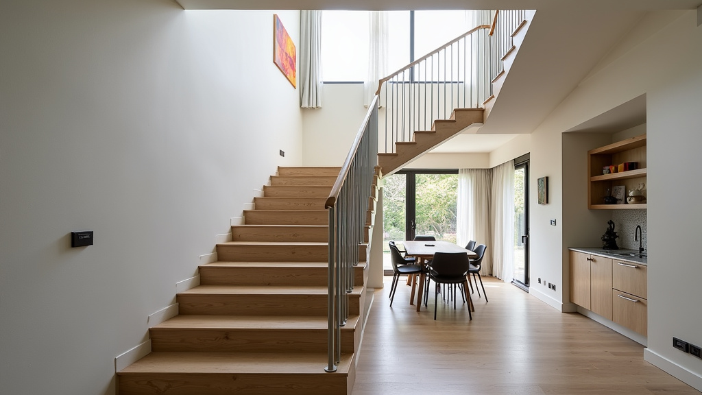 Monte-escalier tournant installé sur un escalier en colimaçon à Chaleins