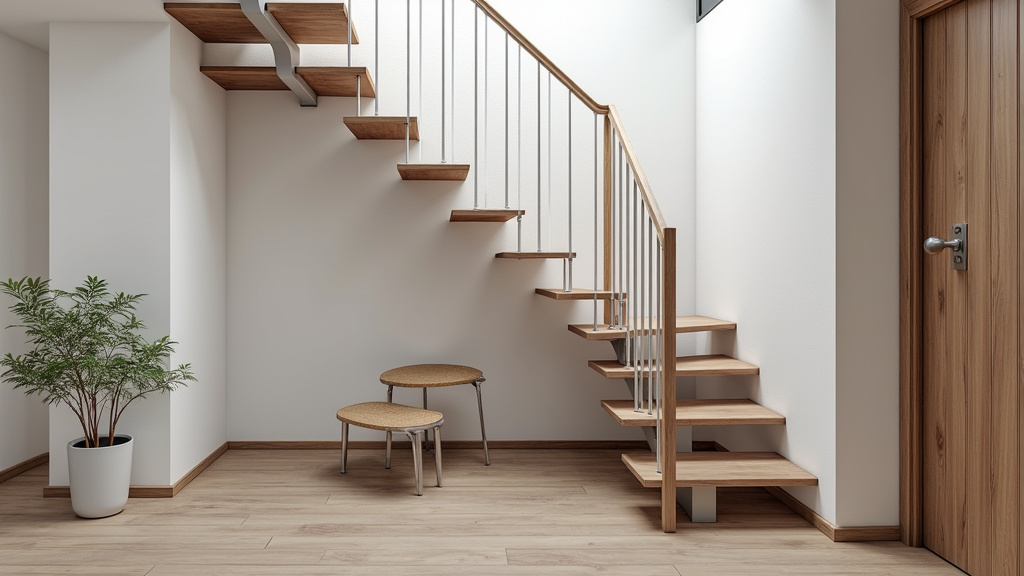 Monte-escalier tournant installé sur un escalier en colimaçon à Curgies