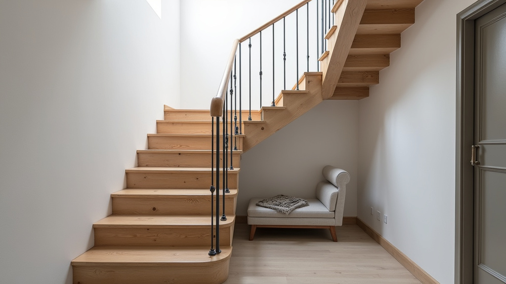 Monte-escalier tournant installé sur un escalier en colimaçon à Decize
