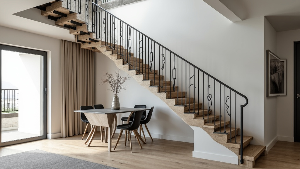 Monte-escalier tournant installé sur un escalier en colimaçon à Dieulouard