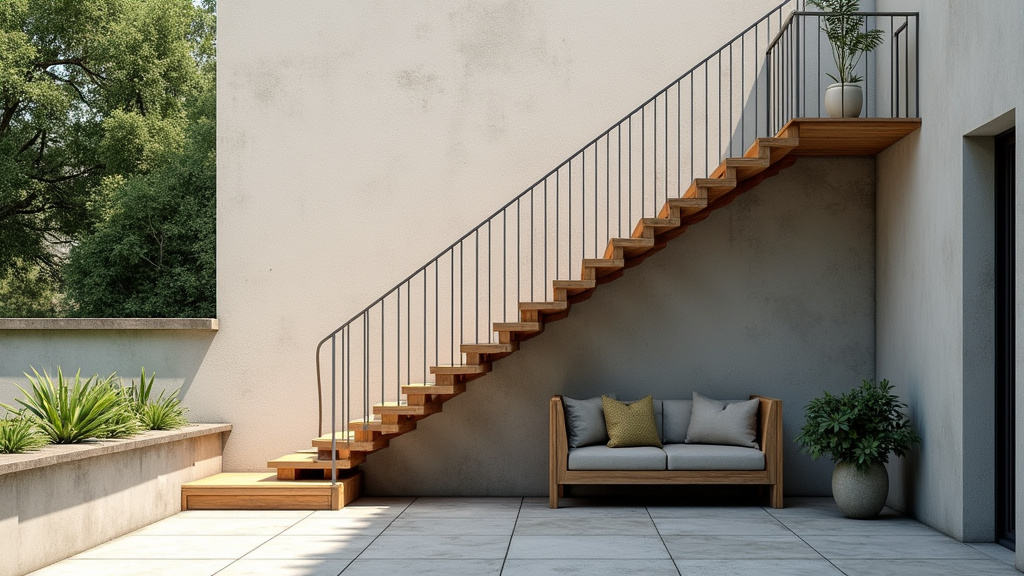 Monte escalier tournant installé sur un escalier en colimaçon à Fontcouverte