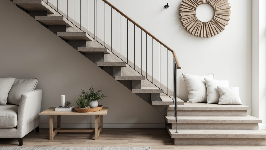 Monte-escalier tournant installé sur un escalier en colimaçon à La Guérinière