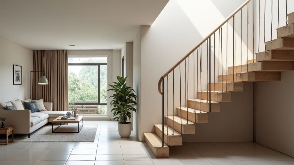 Monte-escalier tournant installé sur un escalier en colimaçon à Le Poinçonnet