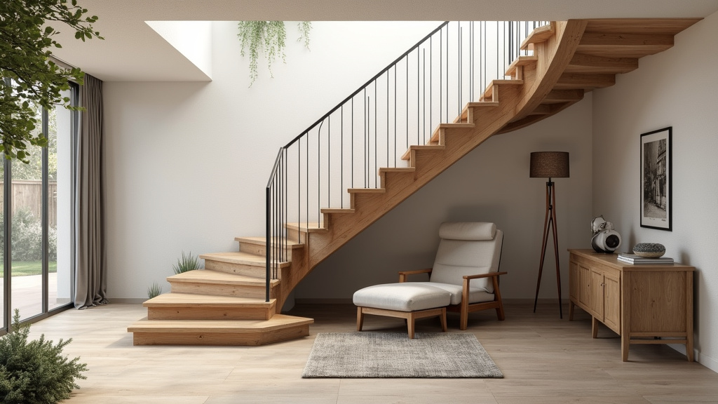 Monte escalier tournant installé sur un escalier en colimaçon à Pannes