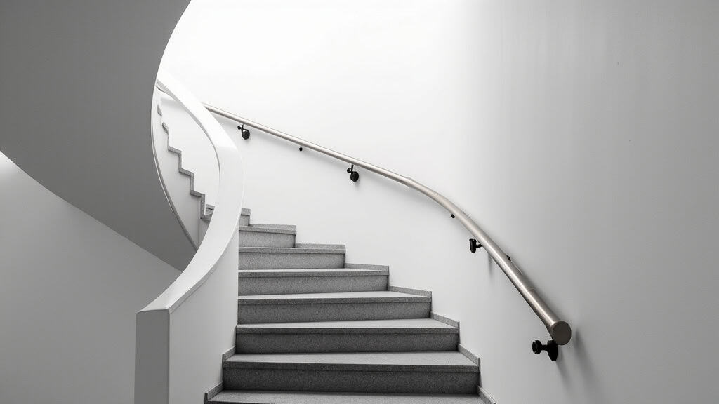 Monte-escalier tournant installé sur un escalier en colimaçon à Villiers-Saint-Frédéric