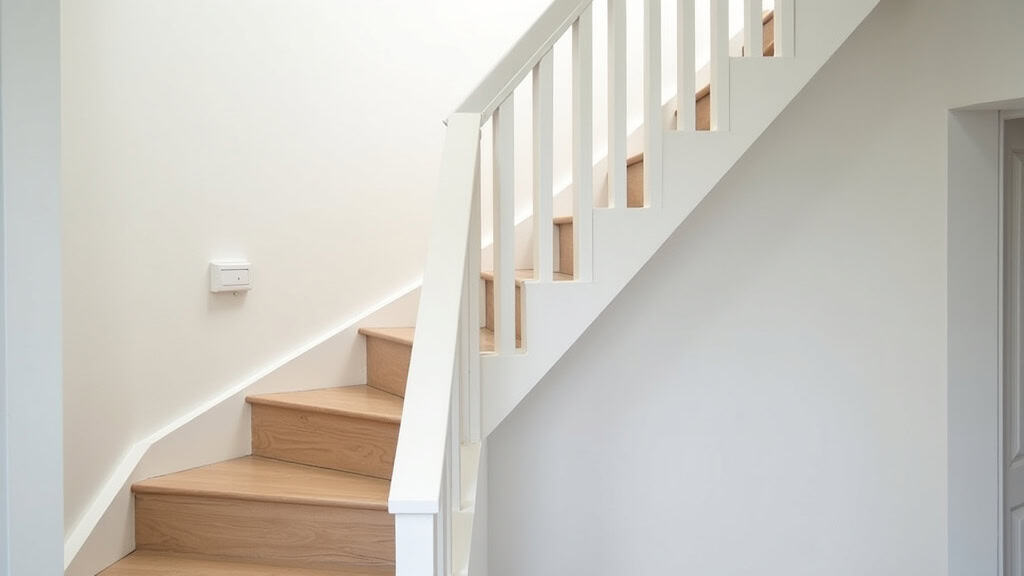 Monte-escalier tournant installé sur un escalier en colimaçon dans une maison à Vernet-les-Bains