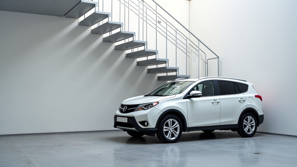 Monte-escalier tournant installé sur un escalier hélicoïdal à Vacquiers