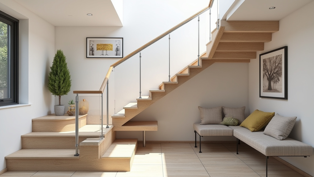 Monte-escalier tournant sur mesure en cours d