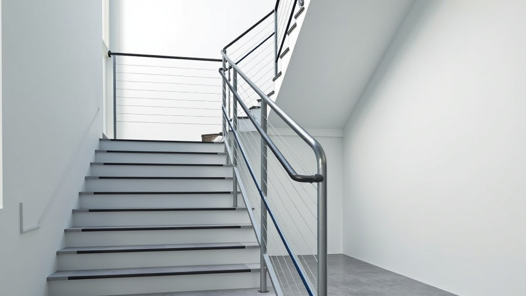 Monte-escalier tournant sur un escalier avec un virage à 90 degrés, rail personnalisé en aluminium, siège bleu foncé