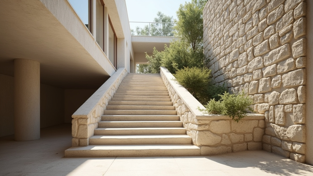 Monte-escalier tournant sur un escalier avec virage à Athies