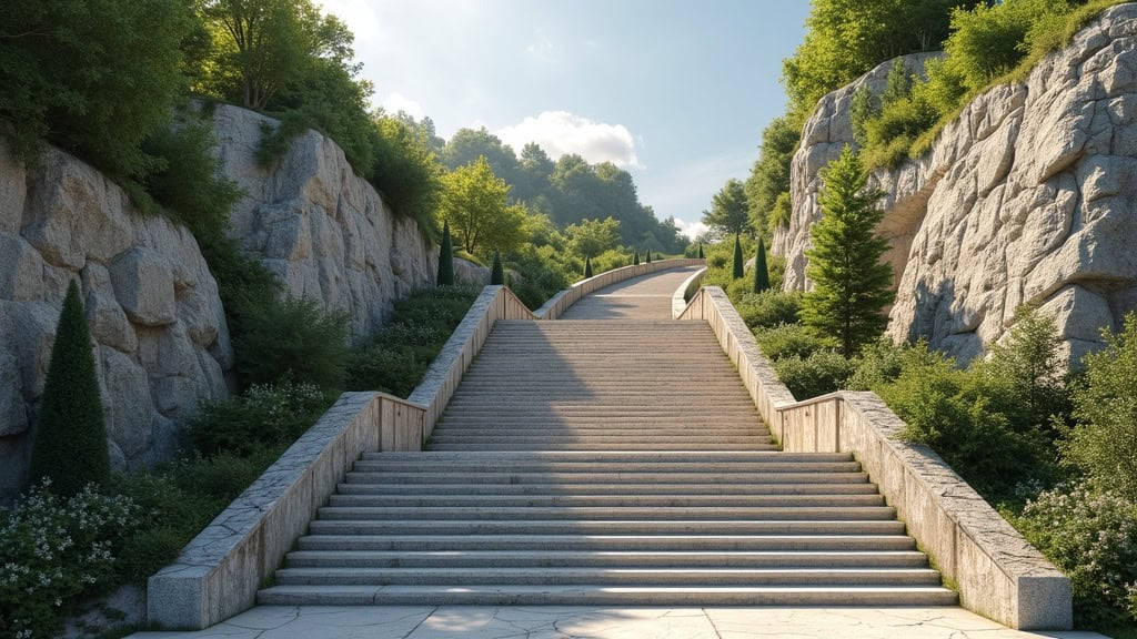 Monte-escalier tournant sur un escalier avec virage à Mirabel-et-Blacons