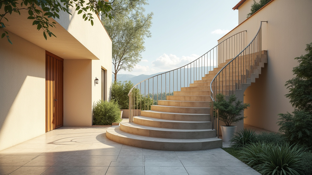 Monte-escalier tournant sur un escalier courbe à Pavie