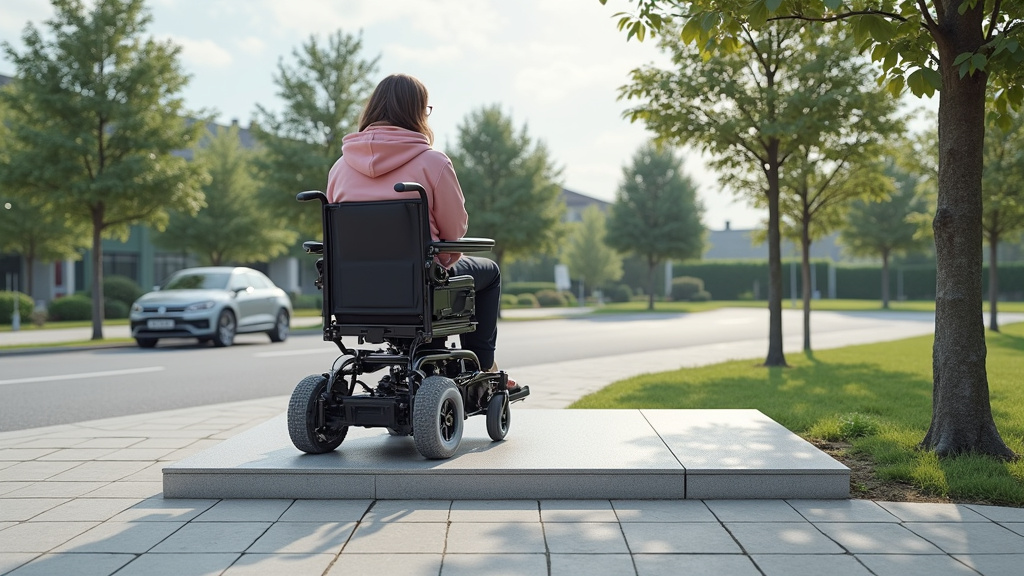 Monte-plateforme pour fauteuil roulant installé à Aspach-le-Bas
