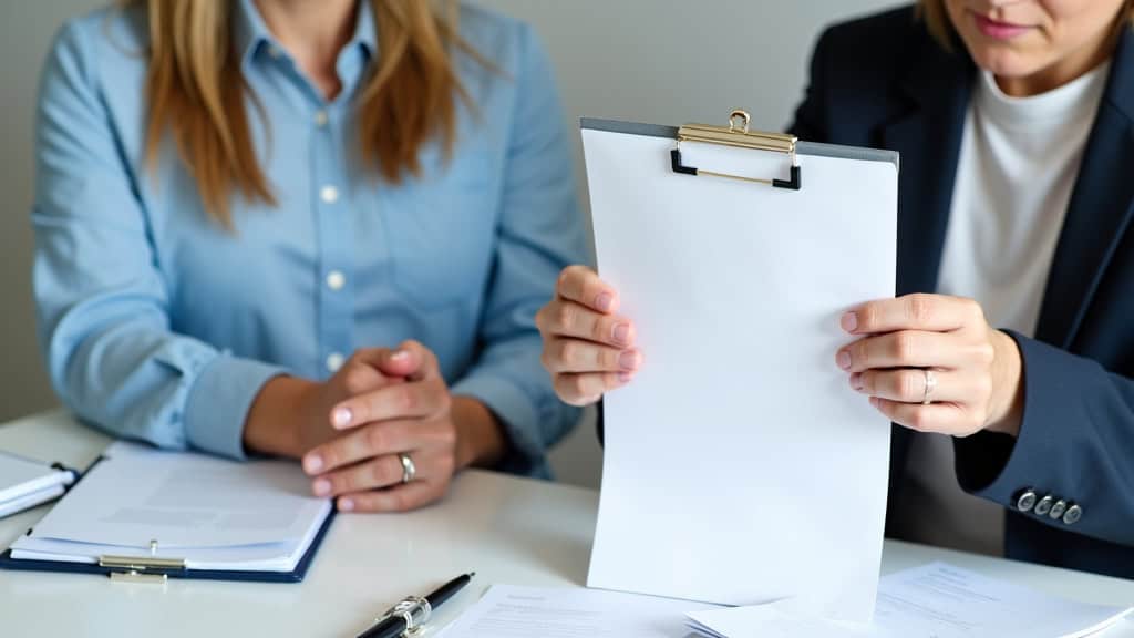 Personne âgée examinant un devis et des documents d
