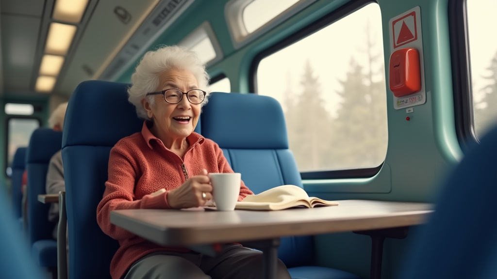 Personne âgée souriante en train d