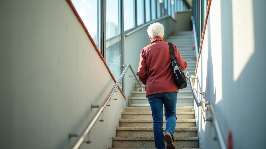Personne âgée utilisant un monte-escalier à Gisors en toute sécurité