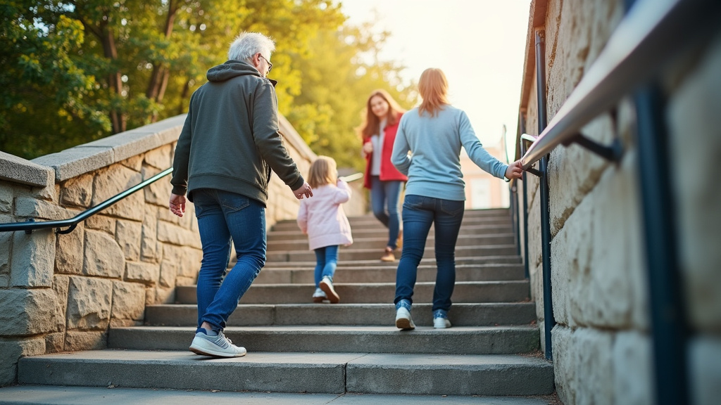 Personne âgée utilisant un monte-escalier à Marquette-en-Ostrevant
