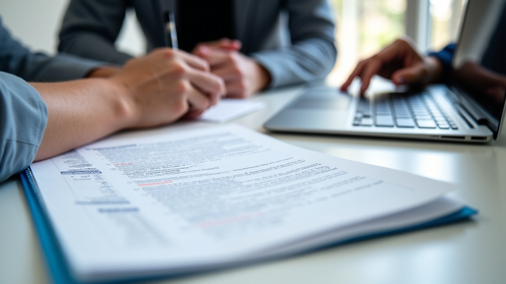 Personne consultant un document sur les aides financières pour un monte-escalier à Valréas