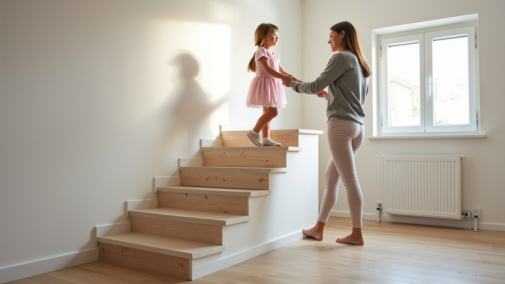 Personne utilisant un monte escalier dans une maison à Comps