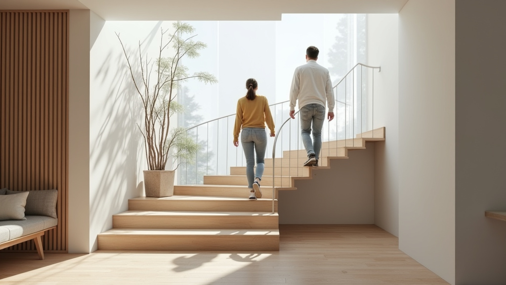 Personne utilisant un monte-escalier dans une maison à Montlhéry