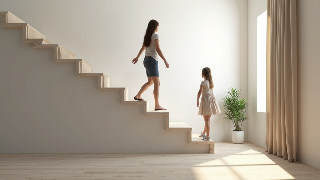 Personne utilisant un monte-escalier debout dans une maison à Guesnain