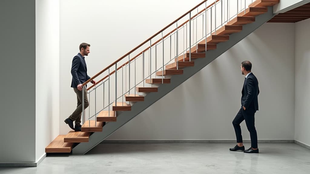 Personne utilisant un monte-escalier installé à Le Robert