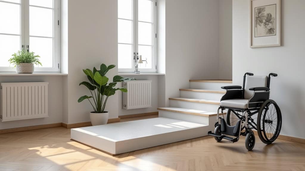 Plateforme élévatrice installée dans une maison à Dannemarie pour fauteuil roulant