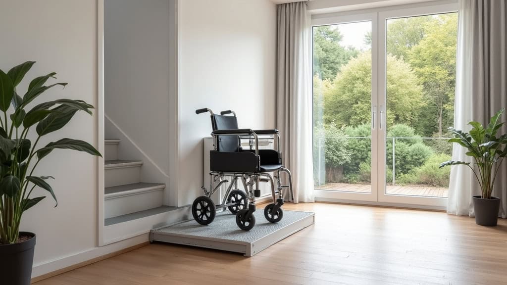 Plateforme élévatrice installée dans une maison à Nérac pour fauteuil roulant