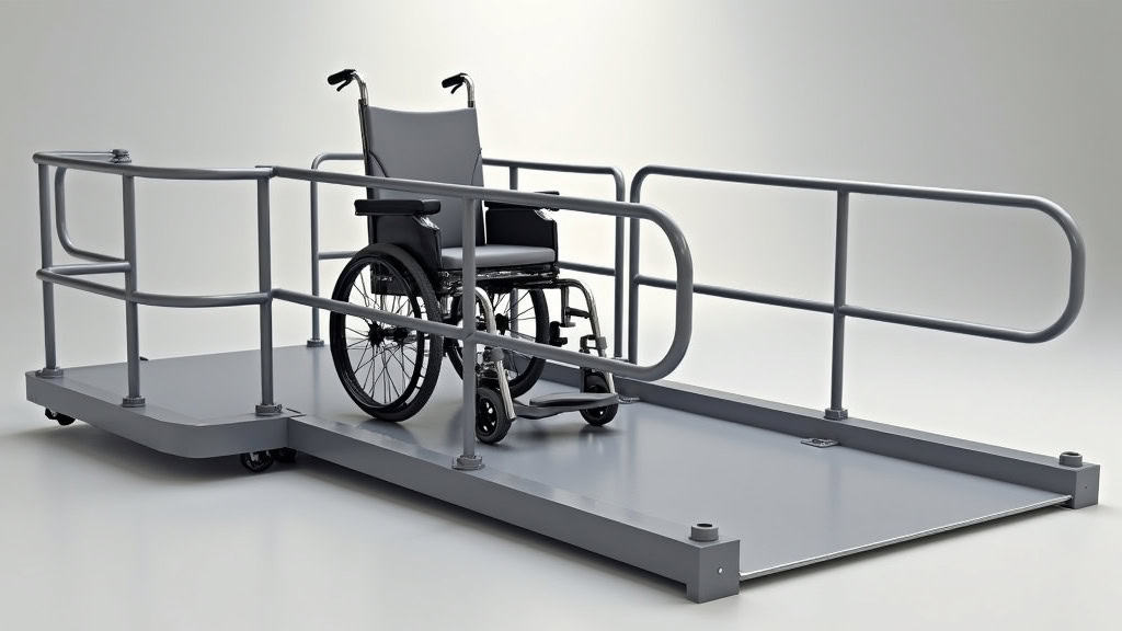 Plateforme élévatrice installée pour un fauteuil roulant à Neuf-Mesnil