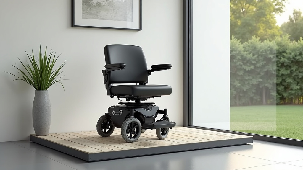 Plateforme élévatrice pour fauteuil roulant installée à Aubergenville