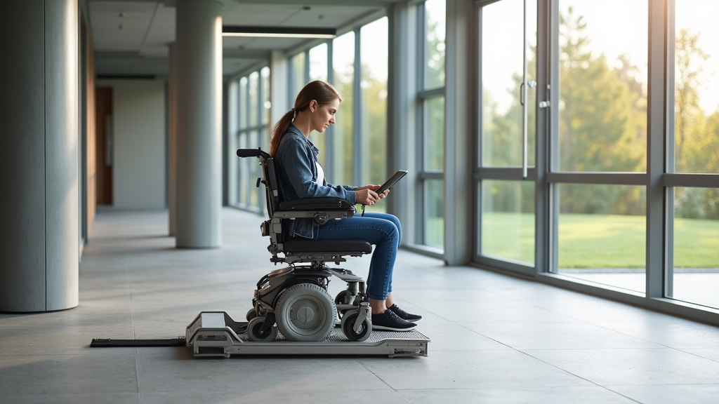 Plateforme élévatrice pour fauteuil roulant installée à Challans