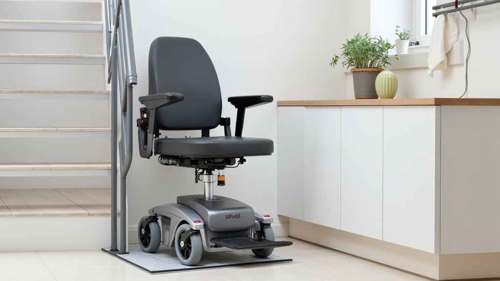 Plateforme monte-escalier pour fauteuil roulant installée à Aussillon