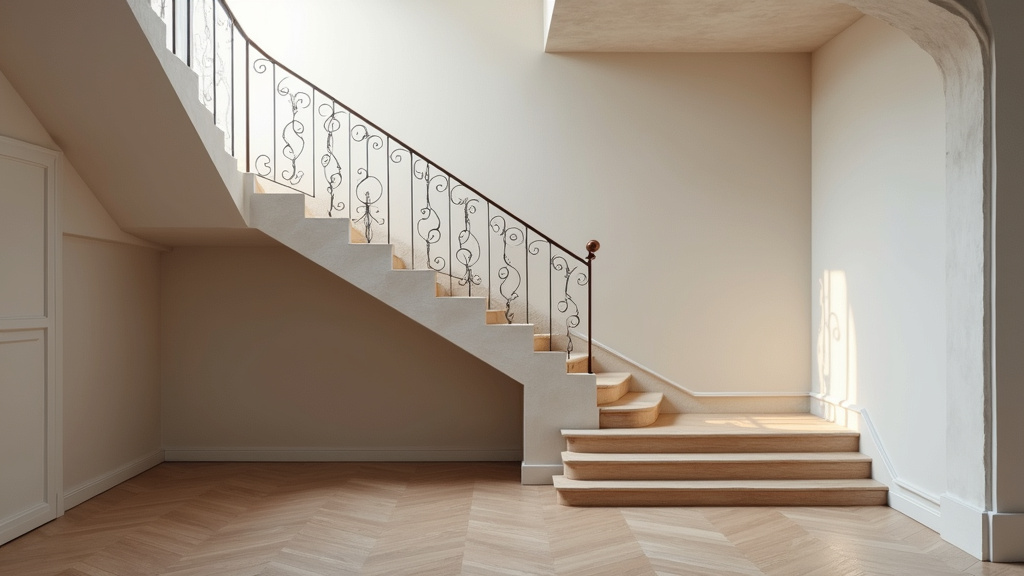 Pose d’un monte-escalier tournant dans un escalier avec virage à Chaussin