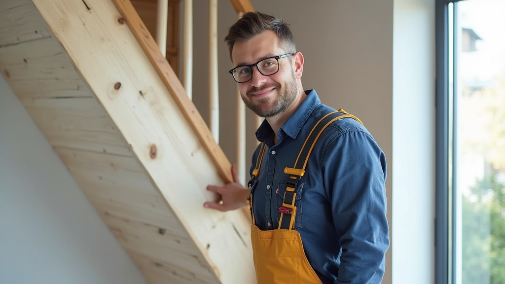 Professionnel certifié en train d’installer un monte escalier à Belbeuf