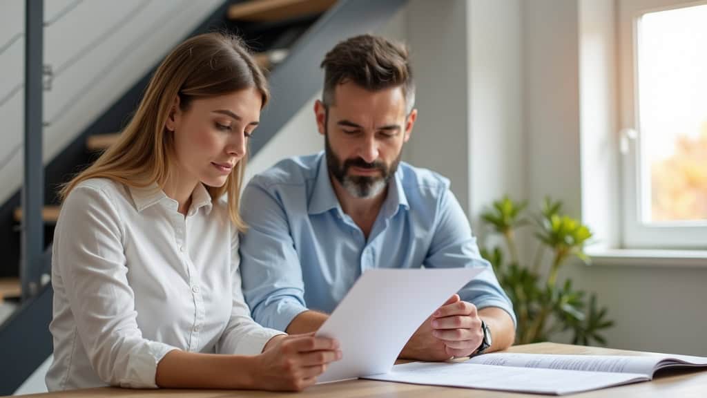 Propriétaire examinant un devis pour l’installation d’un monte-escalier à Macouria