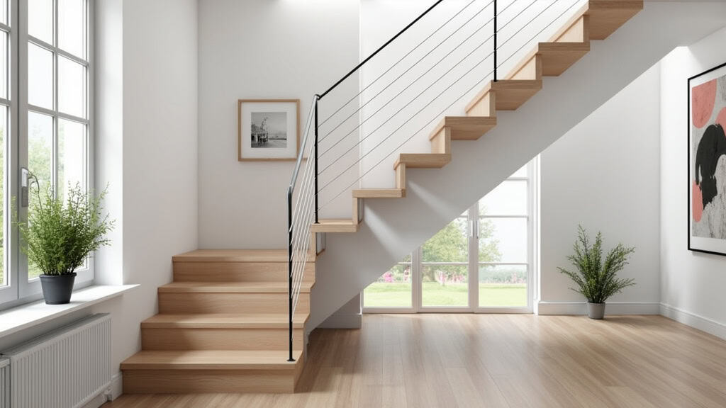 Rail de monte-escalier tournant sur mesure à Étalondes