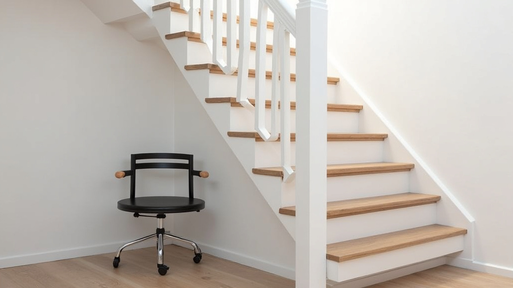 Siège de monte-escalier droit installé sur un escalier droit à Aussillon