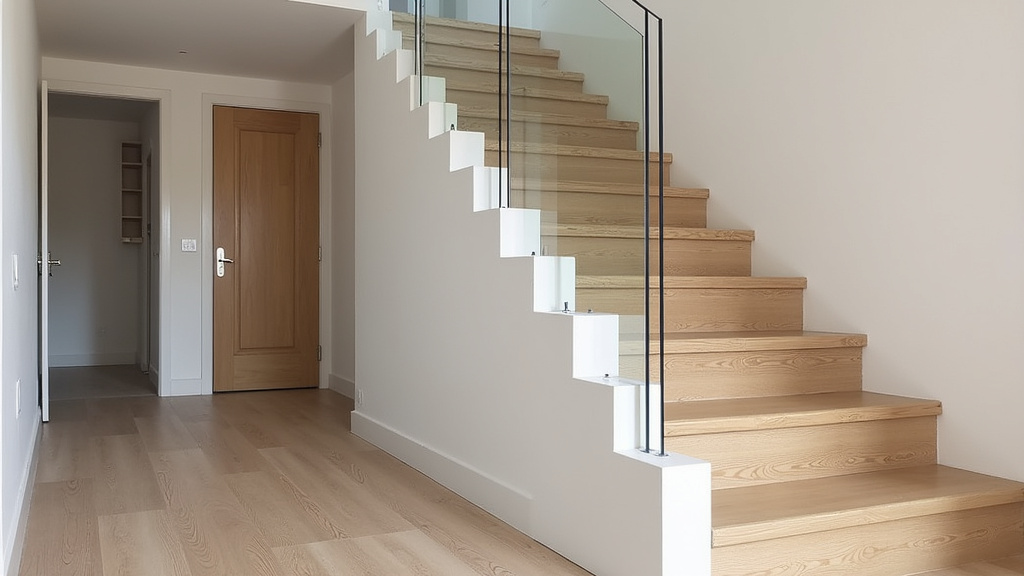 Siège de monte-escalier replié après utilisation dans une maison à Aunay-sous-Auneau