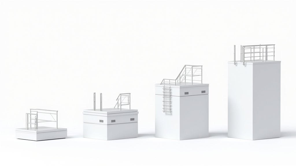 Tableau comparatif des différents types de monte-escaliers et plateformes élévatrices avec leurs caractéristiques